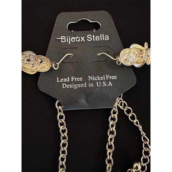 Bijoux Stella Multicolor Owl Necklace & Earrings Jewelry Set Adjustable - Picture 6 of 13